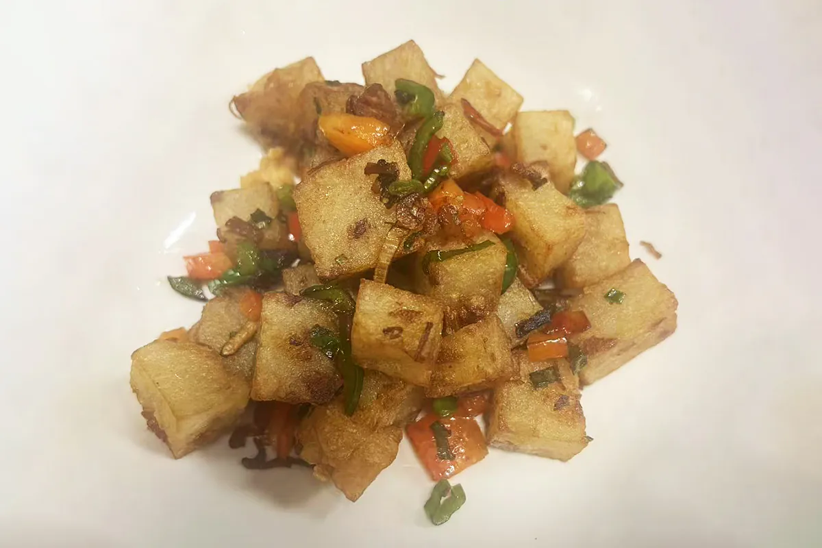 Typhoon Shelter Fried Potato at Zhen's Kitchen，a Cantonese Restaurant in San Francisco