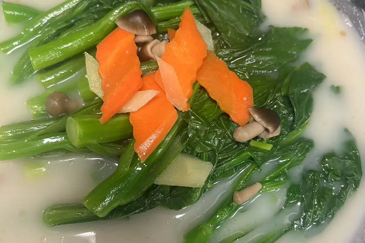 Braised Bok Choy at Zhen's Kitchen，a Cantonese Restaurant in San Francisco