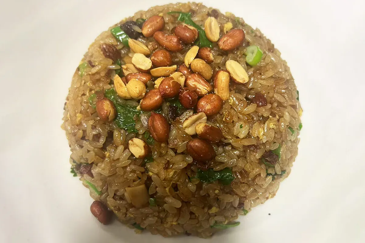 Stir-Fried Glutinous Rice with Dried Scallop & Cured Meat at Zhen's Kitchen，a Cantonese Restaurant in San Francisco