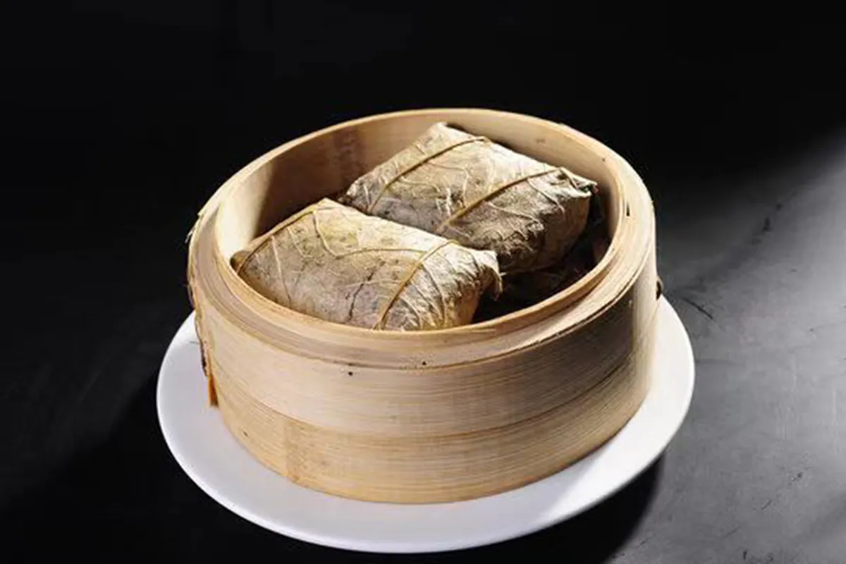 Lotus Leaf Sticky Rice Chicken at Zhen's Kitchen，a Cantonese Restaurant in San Francisco